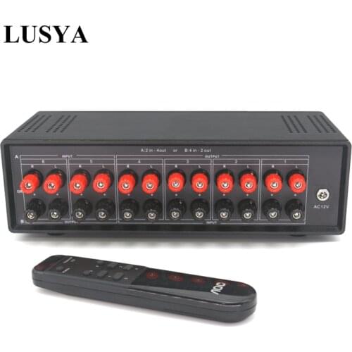 Lusya 4 Input 2 Output/2 Input 4 Output Lossless Audio Signal Switcher Switch Splitter Selector With Remote Control T0592
