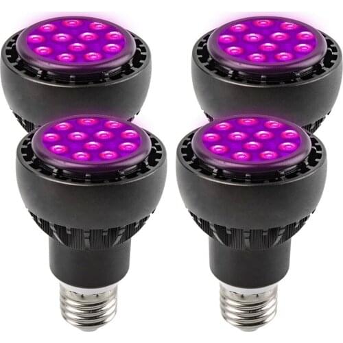 4pcs/Lot) Full Spectrum 36W LED Grow Light E27 Plant Lamp For Indoor Hydroponic Garden Tent Flower Vegetable Growing Spot Light