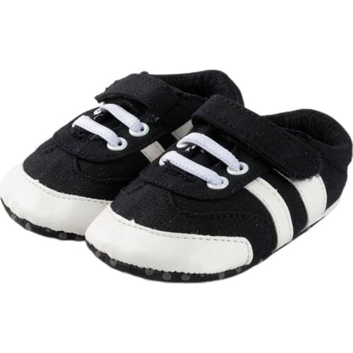 Infant Baby Boys Girls Canvas Patchwork Shoes Newborn Toddler Fashion Striped Anti-Slip Soft Sole First Walkers Shoes 0-18M