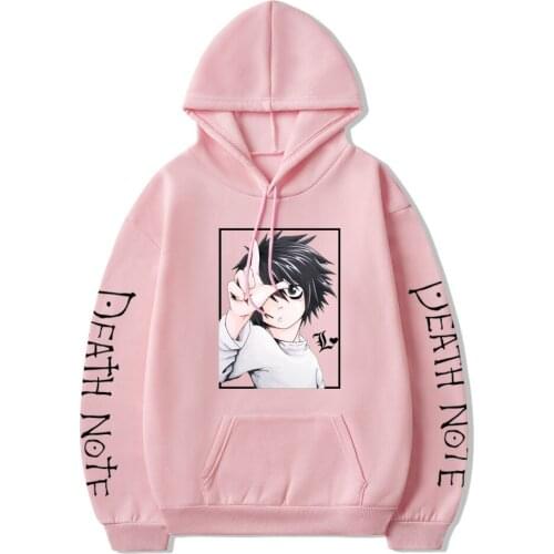 Death Note Hoodies Unisex Male Female Print Anime Clothes Loose Casual Streetwears Aesthetic Korean