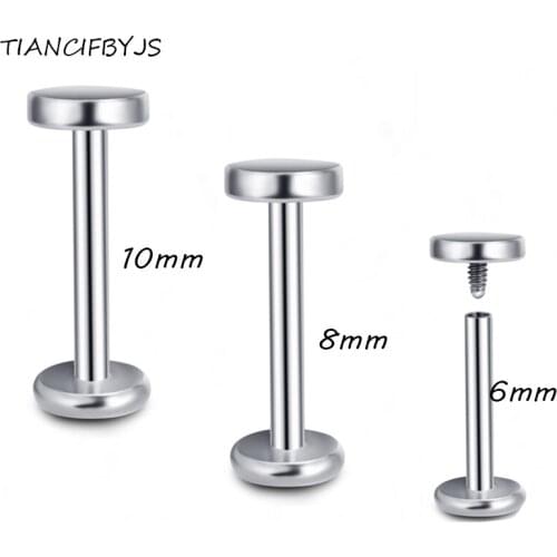TIANCIFBYJS Body Jewelry Lip Plane 6/8/10mm 90pcs Piercing Lip Labret Rings Tragus Piercing Earring Helix Bar Cartilage Studs