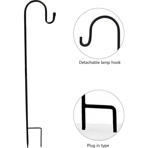 Outdoor Light Pole Ground Holder 120cm Lamp Pole Hanger Fixing Holder Detachable Camping Lantern Stand Portable Light Bracket