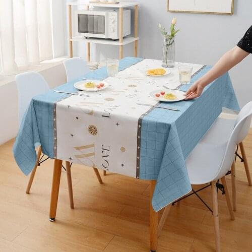 Waterproof Thickened Tablecloth Oil-Proof And Wash-Free Nordic ins Network Popular Tablecloth Coffee Table PVC Student Desk Mat