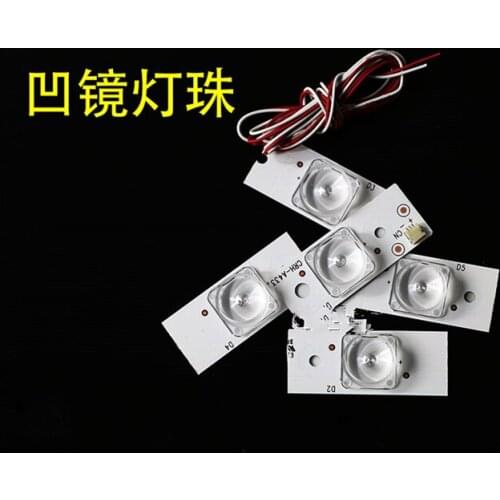 Concave lens astigmatism 3V LCD TV lamp bar lamp bead large grain LED concave mirror LCD TV backlight general purpose lamp bead