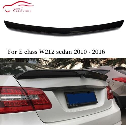 W212 V style Carbon Fiber Rear Spoiler trunk Boot Lip for Mercedes E class W212 4-door Saloon 2010 - 2016 E200 E250 E300 E350