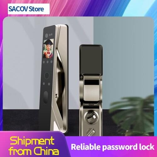 Wifi smart hot sale password home fingerprint face recognition smart door APP lock Automatic intelligent Lock Mobile Phone