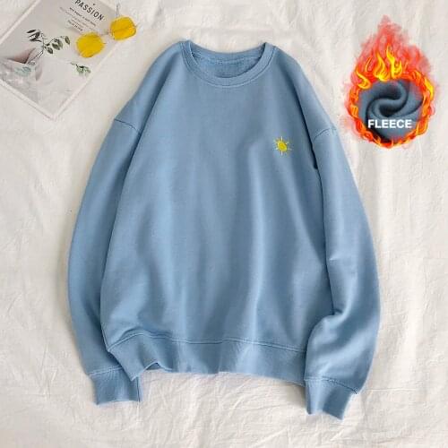 Women 5Xl Clothes Couple Loose Hoodie Lady Embroidery Korean Hooded Sweatshirt 2021 Autumn Female O-Neck Hoodies