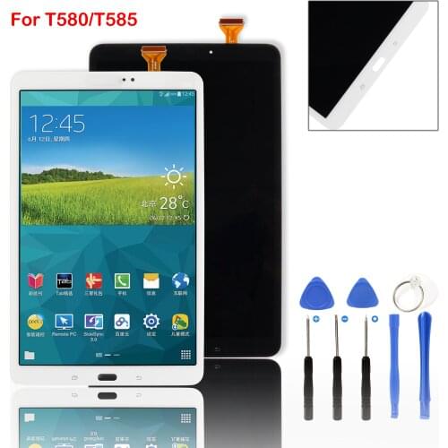 For Samsung Galaxy Tab A 10.1 SM-T580 SM-T585 Tablet LCD Display Touch Screen Digitizer Glass Panel Sensor+tools