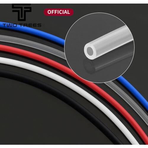 1M PTFE Tube ID 2mm OD 4mm Clear PiPe J-head hotend RepRap Rostock Bowden Extruder Throat For 1.75mm filament 3d V5 V6