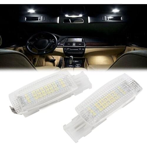 1Pair Car Error Free LED SMD Vanity Mirror Visor Lights Interior Lamp for VW Jetta Passat Tiguan Golf Touran Sharan Polo EOS
