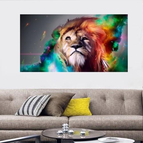 Lion Tiger Painting Wall Pictures For Living Room 1Pc Wild Animal Posters and Prints Home Decoration Canvas Art No Frame