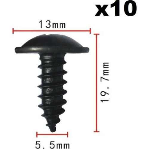 10x FOR HONDA WHEEL ARCH LINING INNER WING TRIM SPLASHGUARD MUDGUARD SELF TAPPING SCREWS Mudguard clip screw