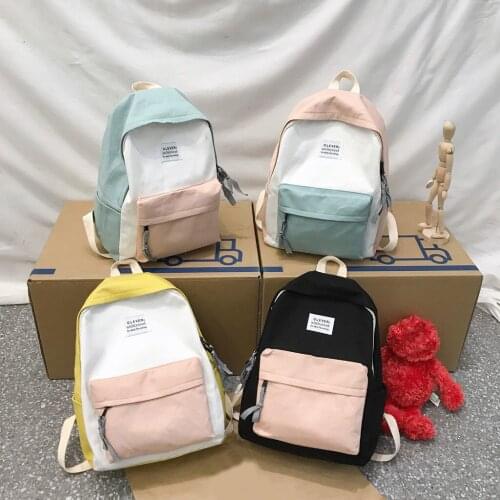 2021 Large Capacity Waterproof Japanese school bags for Teenage Girls Backpack Solid Nylon Casual Backpack School Bag
