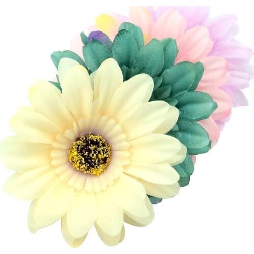 5 PCS 7cm Artificial Chrysanthemum Silk Flower Head For Home Wedding Decoration Wreath Scrapbooking DIY Fake Gerbera Accessories