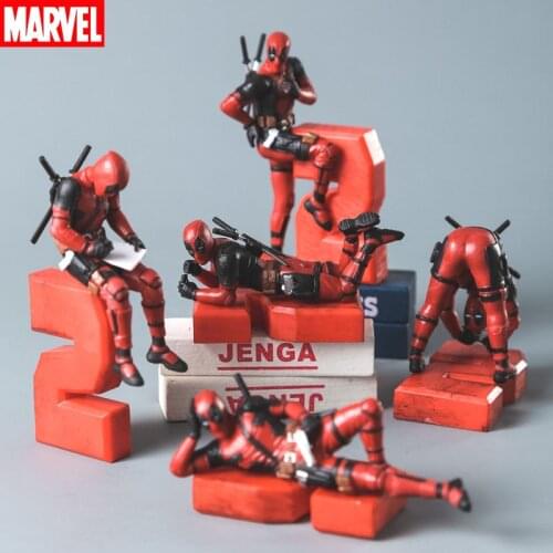 6 CM The Avengers Mini Deadpool Doll Decoration Marvel Cartoon Anime Figure Wade Winston Wilson Creative Desktop Decoration Toys