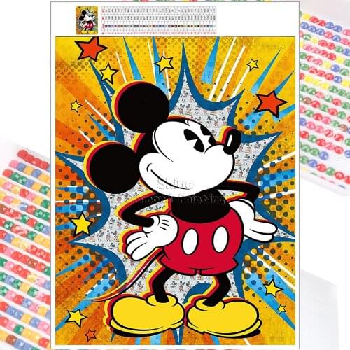 Diamond Painting Embroidery Kit Mickey Cartoon Mosaic Disney Worlds Best Animal 5D DIY Full Square Round Mural Home Decoration