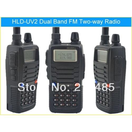 HELIDA HLD-UV2 136-174MHz & UHF400-480MHz Dual Band 5W/3W 128CH FM 65-108MHz Portable Two-way Radio