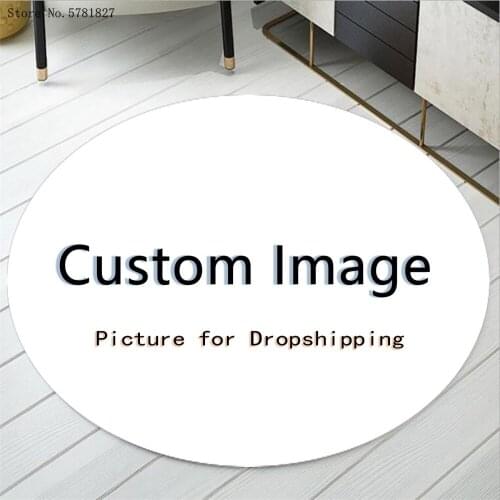 Personality Custom Round Carpet 3D Print Send Picture Carpets Dropshipping Mat For Living Room Floor Rug Home Floor Carpet