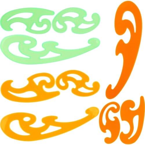 LMDZ Cloud Shape Drawing Tool Cloud Shape Curve Ruler Drawing Tool Curve Template for Art Comics Animation Design / Fashion 3Pcs