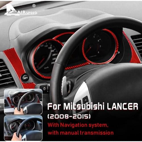 Carbon Fiber Interior Trim Speedometer Frame Sticker for Mitsubishi Lancer 2008 2009 2010 2011 2012 2013 2014 2015 Accessories