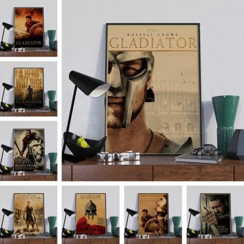 Gladiator Classic Movie Retro Painting Core Picture Bar Cafe Bedroom Sofa Room Wall Art Home Decor Quality Canvas Poster