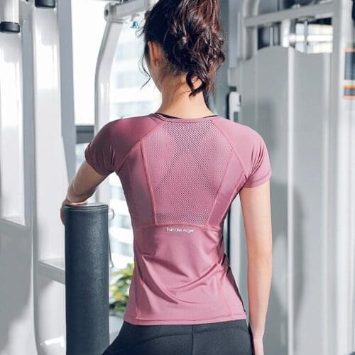 Yoga Crop Top Sports T-shirt Female Running Short Sleeve Yoga Top Summer Top Deportivo Mujer Camisetas