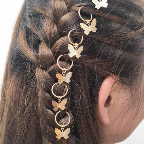 Fashion Butterfly DIY Pendant Hair Accessories Hair Clip For Women Street Braid Trend Headdress Girls Hairpins Hair Accessories
