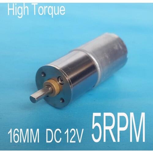 DC 12V Motor 5RPM High Torque Geared motors Full metal gear dc 3v 6v 12v 14.8v motor