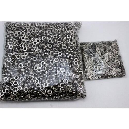 1000set 6MM COPPER Antique Silver plane eyelets buttons clothes accessory handbag findings