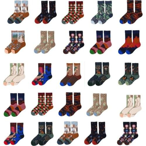 2021 New Happy Socks Women Creative Personal Designer High Socks With Print For Men Skateboard Street Cotton Basketball Socks