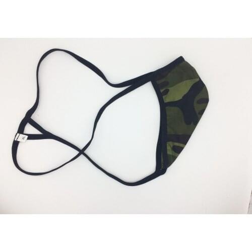 New crime Mens Underwear G-String Sexy Men Thong Contoured Penis Mini Pouch Bulge Bud Camo gay underwear jockstrap