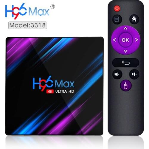 H96 Max 4GB 64GB Android 9.0 Smart TV Box Android 9.0 Netflix RK3318 1080P 4K 4+64G Google Store H96MAX Media Player Set Top Box
