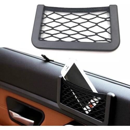 20x8cm Universal Car Seat Back tool phone Storage Mesh Net Bag Strong Magic Tape Luggage Holder Car Trunk Organizer