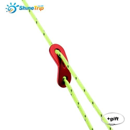 10pcs Shinetrip Tent Rope Accessories Aluminum Alloy Wholesale Three Eye Opening Wind Rope Buckle Slip Fixed Rope Buckle