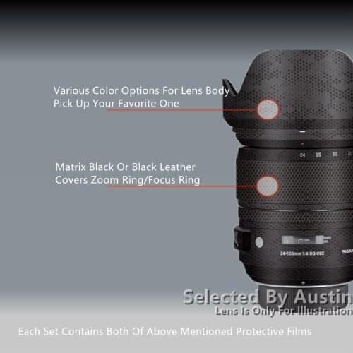 Lens Decal Skin For Sigma 24-105 Nikon FX Lens Skin Guard Protector Anti-scratch Wrap Cover