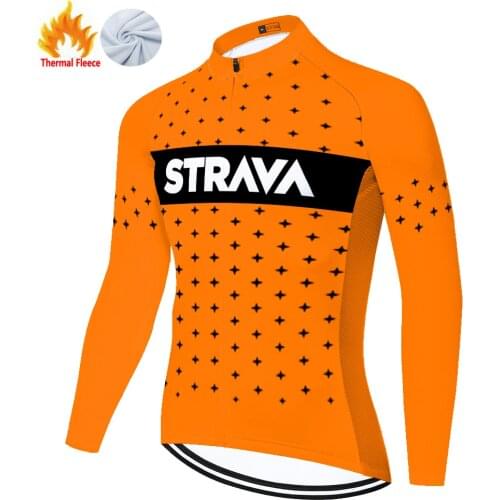 Strava Winter Thermal Fleece Maillot Hombre 자전거 Roupa Masculino Cycling Jersey Fietskleding Heren Camisa Ciclismo Masculina