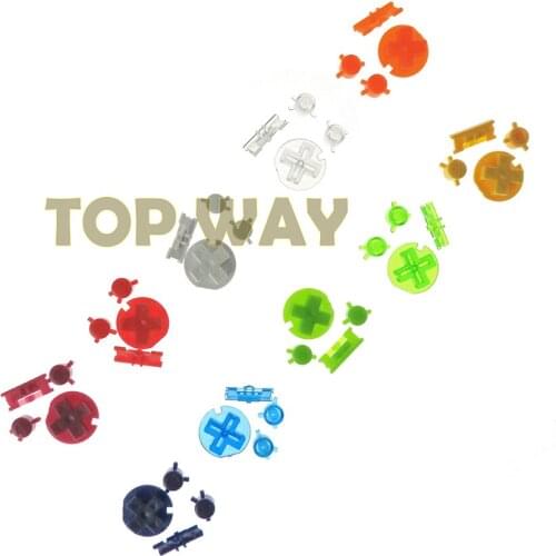 3sets Plastic Colorful Buttons Keypads for Gameboy Color Buttons for GBC D Pads A B Buttons Set