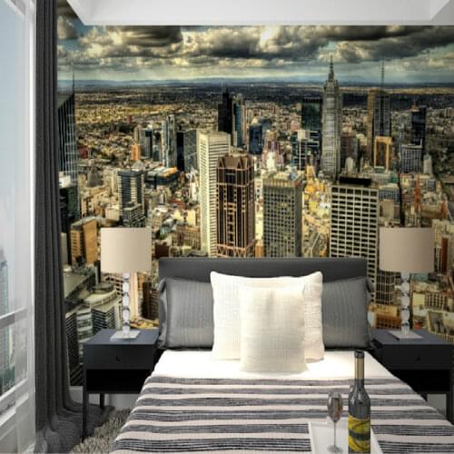 New York City 3D Photo Wallpapers for Restaurant Office Cafe Bar Industrial Decor Modern Architectural Background Wall Paper