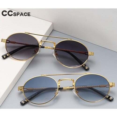 47584 2021 Luxury Brand Metal Round Small Frame Sunglasses Fashion Men Women Shade Uv400 Retro Glasses
