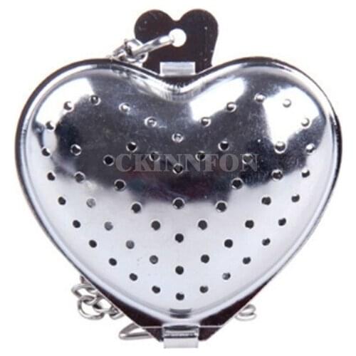 500Pcs/Lot Stainless Steel Heart Shape Tea Infuser Strainer Filter Loose Leaf