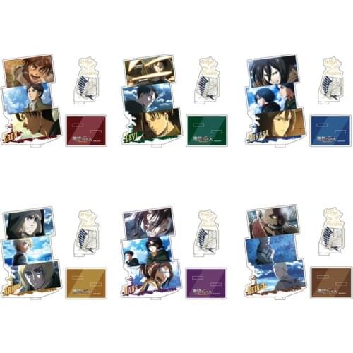 Anime Attack on Titan Acrylic Stand Model Plate Reiner Braun Levi Ackerman Hange Zoe Birthday Cake Decor Toy Cosplay Student