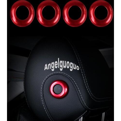 Car metal Seat headrest elevator button cover sticker for Mercedes-Benz W205 C class C180L/200L/260L/GLC Class GLC260 200 300