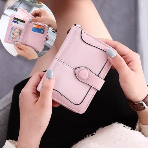 Brand Women Wallets Short Design 2019 New Multifunction Fashion Clutch Fold Coin Purse Zipper Hasp Female credit cards
