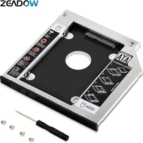 Hard Drive Caddy Tray 2.5 inch Universal SATA 2nd 9.5mm 12.7mm SSD HDD Frame Replacement Caddy Tray Enclosure For Laptop PC