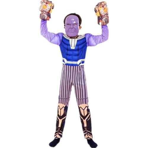 Boy Avengers Thanos Cosplay Costume Kids Halloween/Carnival Game Glove Set