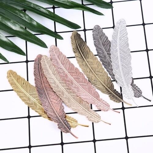Metal silver plated Feather bookmark Chinese style vintage page marker nice cool book markers school supplies