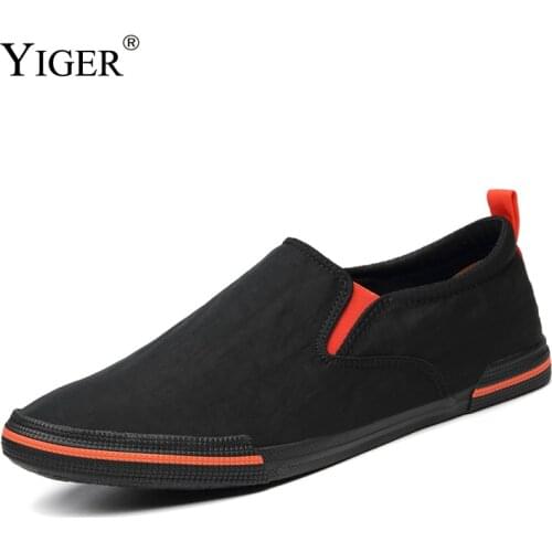 YIGER New Loafers Mens Cavans shoes man Vulcanized shoes Spring Light male casual slip-on shoes driving shoes boat shoes