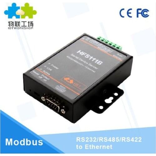 Official Wifi module 5111B RJ45 RS232/485/422 Serial To Ethernet Free RTOS Serial 1 Port Server Converter Device Industrial