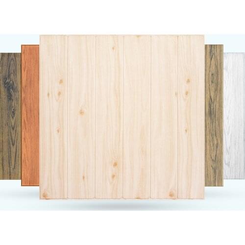 Foam Wall Paper 3D Three-Dimensional Self-Adhesive Wall Stickers Imitation Wood Grain Wainscot Soft Package Decorative Stickers