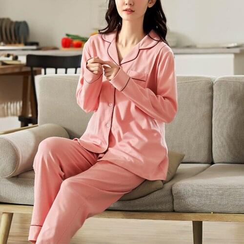 Confinement Pregnant Women Suit Pajamas Spring And Autumn Winter Postpartum Feeding Clothes Long-sleeved Home Service